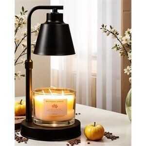 Candle Warmer Lamp with Timer Adjustable Height Dimmable Black Home Decor